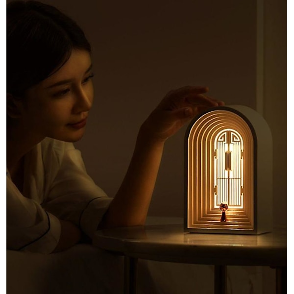 Nordisk högtalarlampa USB-laddning Kreativ present Atmosfär Natt L
