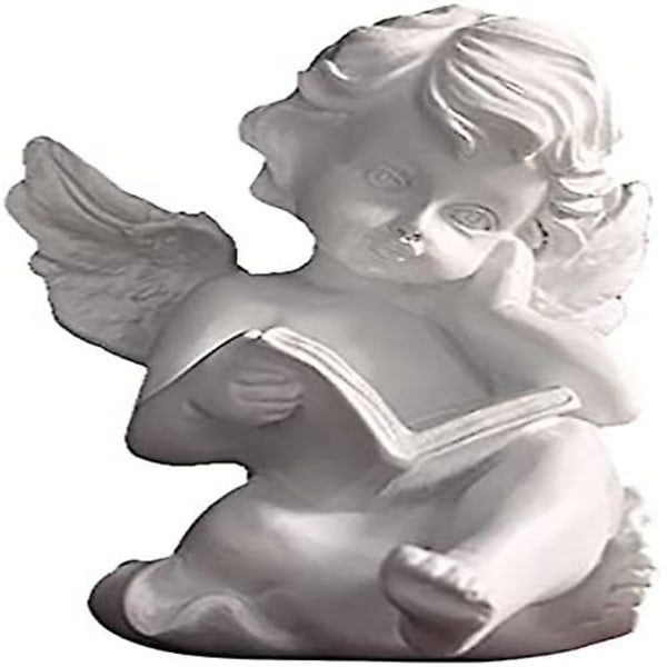 Engle Resin Have Statue Figur, Bedårende Engel Skulptur Mindesmærke Statue