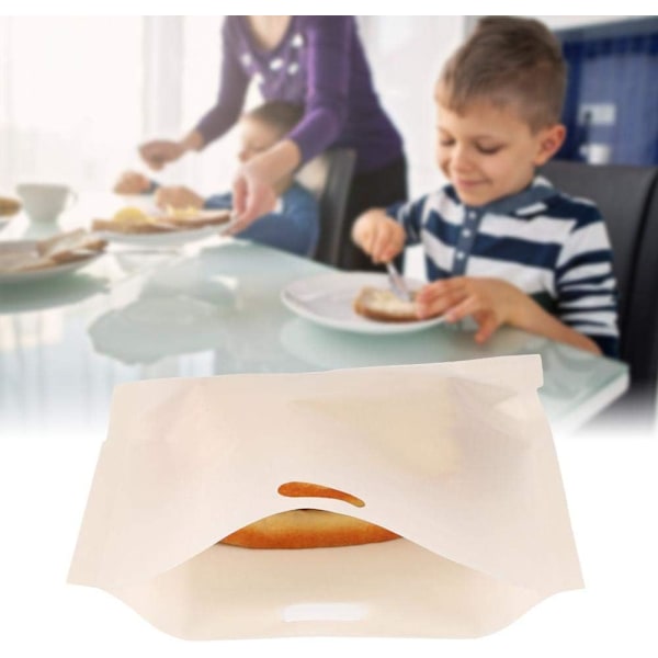 5 st återanvändbara non-stick brödrostpåsar belagda av glasfiber mikrovågsugn H