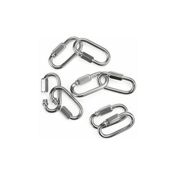 Maillon Rapide Rostfritt Stål M6 Skruvgrind Karabiner (8-pack) -
