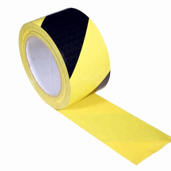 2 förpackningar, varningstejp, 4,5 cm*16 m, gul - svart