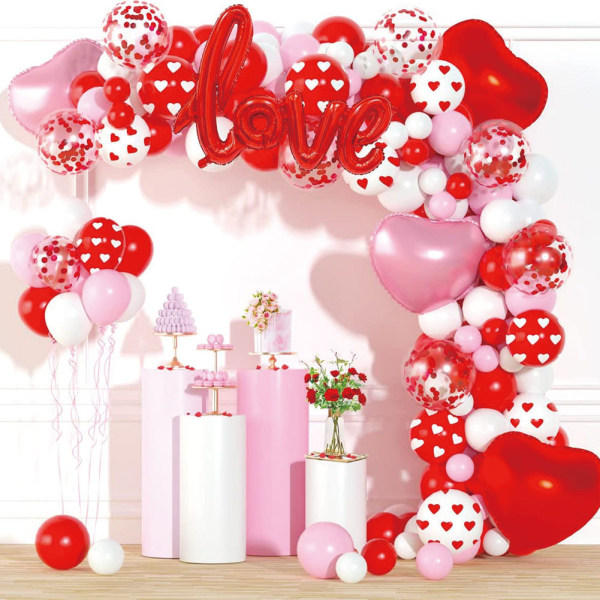 LOVE Heart Grattis på födelsedagen Ballonger Kit