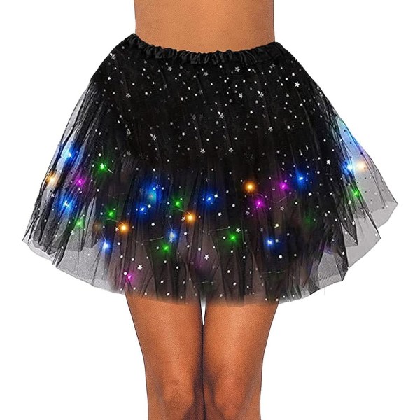 Dame LED-nederdele Balletdans Tutu-nederdel Light Up-nederdele Sparkl