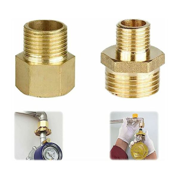 Gasadapter Koppar Gasslang Adapter Gascylinder Anslutningsadapter
