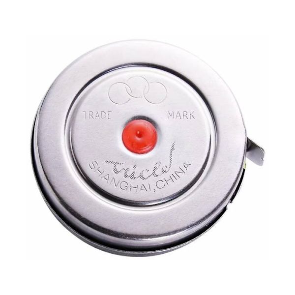 Rostfritt Stål Retractable Måttband för Kontor, 2m, Mini Metrisk