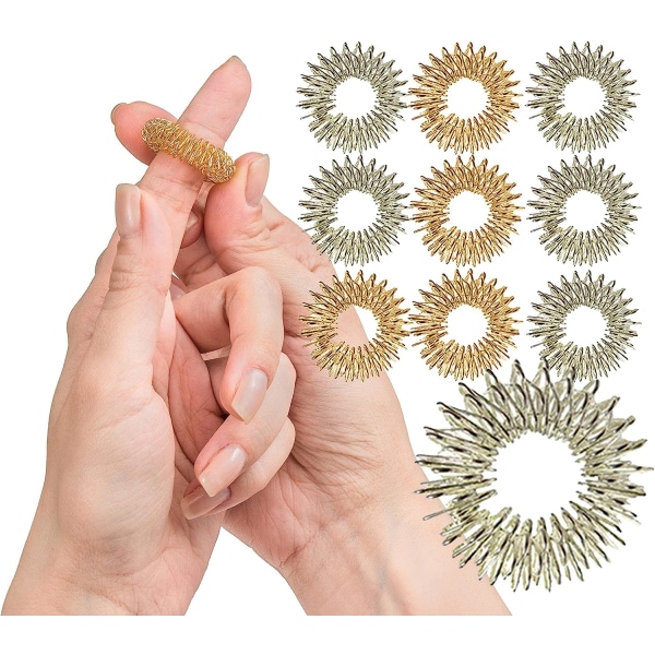 Spiky Sensory Finger Rings (pack med 10) - Fantastisk Spikey Fidget Toy