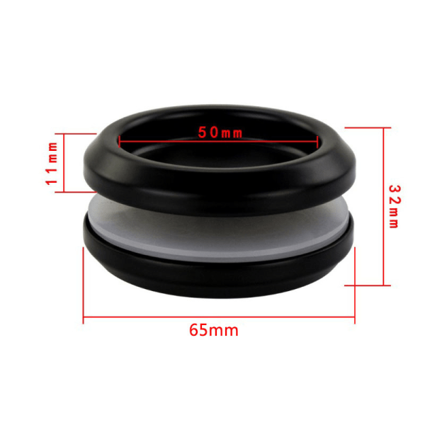 Black Glass Door Handle, Aluminum Alloy Round Glass Sliding Door