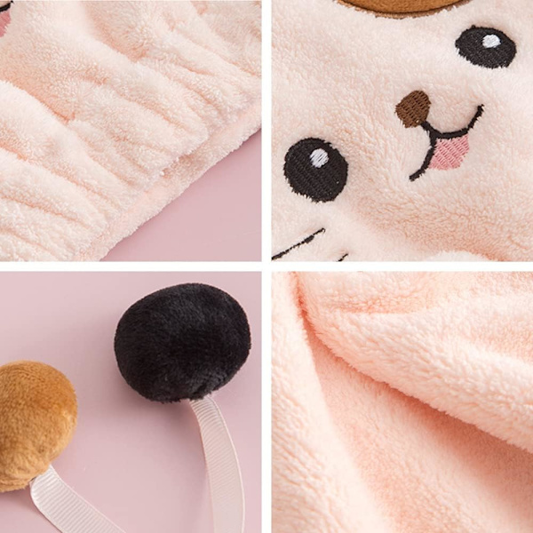 Rolig hårtorkande mössa för katt, 2-pack mikrofiberhårhanddukar för