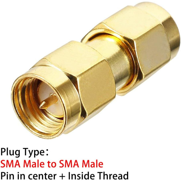 Koaxial RF Adapter Kontakt SMA Koaxial Jack Kontakt SMA Hane till SMA Hane