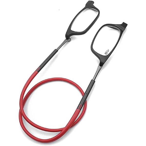 Magnetiske hængende halsbriller Bærbar Foldbar Tr90 Læseglas