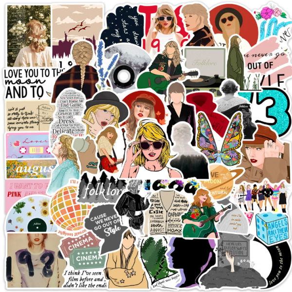 150 legendariska sångare-klistermärken för Taylor Swift Graffiti