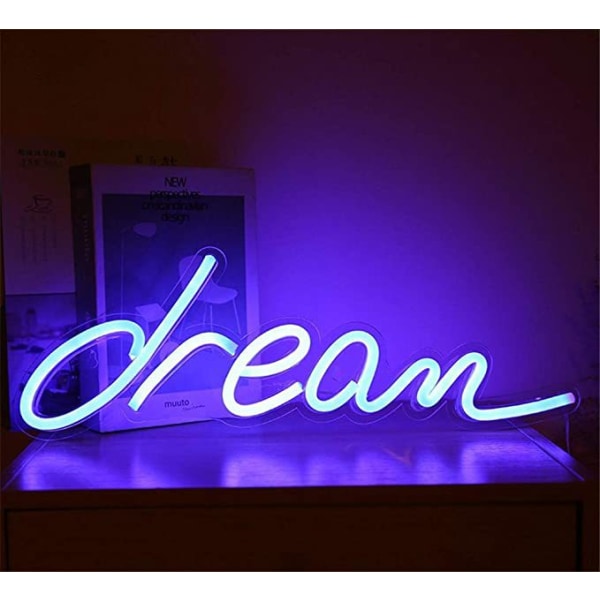 1 stk. Dream LED Neon Light Skilt USB Natlys Dekorativt Skilt til