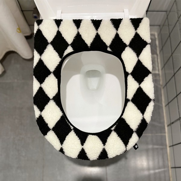 Toalettstolsskydd Flerfärgad Varm Skyddsöverdrag Tjock Mjuk Toalettstolsskydd