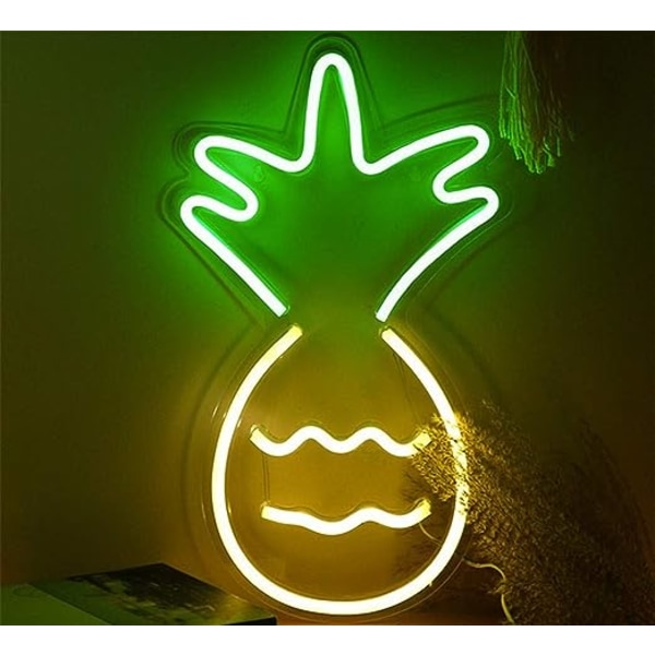 1 stk. LED Neon Lys Skilt Ananas USB Natlys Dekorativt Skilt