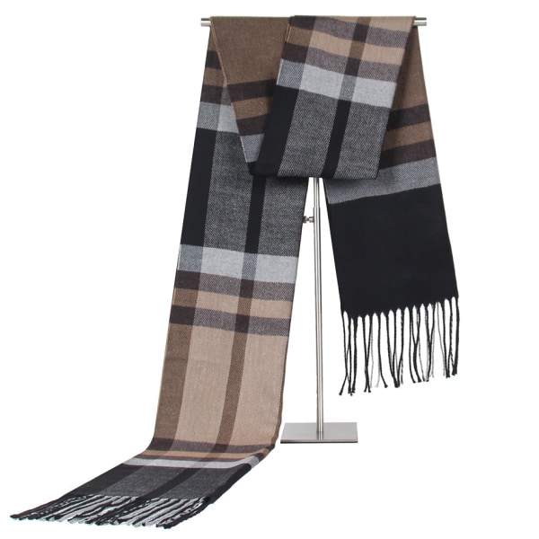 Höst och vinter färgblock herrscarf imiterad kashmir tass