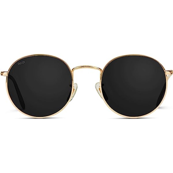 Trendy runde solbriller med reflekterende glas