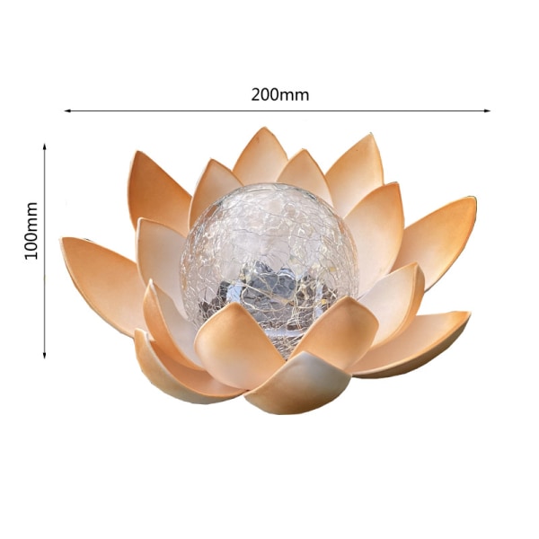 Lotus-aurinkovalaisin, Ø 20 cm, korkeus 10 cm, metalli, ruskea