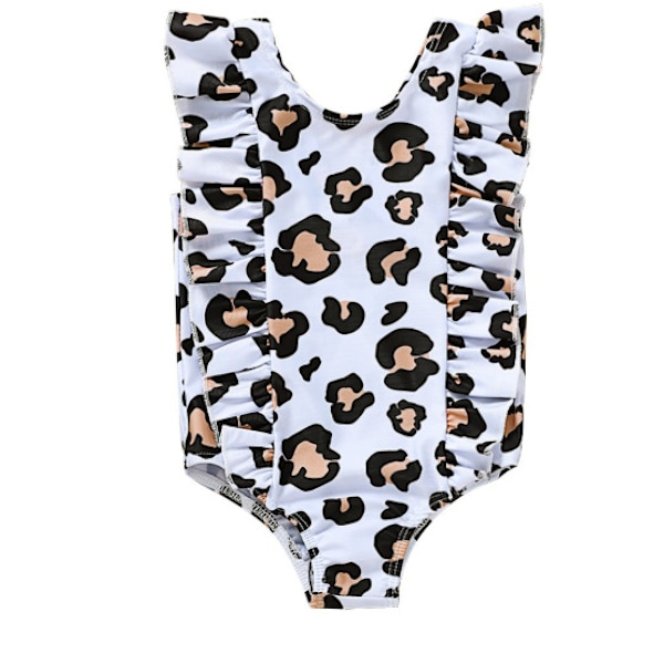 Barn Blommig Badkläder Bikini Rygglös Baddräkt, 110 cm