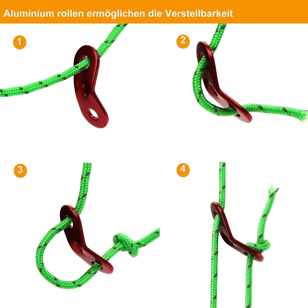 Spændertov med aluminiumsplade - Diameter: 4mm - Længde: 400m