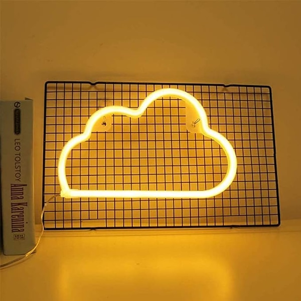 1 st LED Neonljus Molnform, Neonskylt Väggnattlampa, Jul