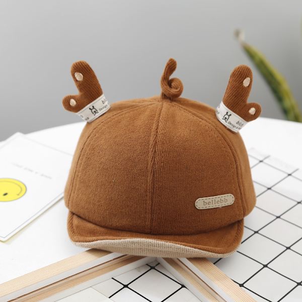 2-pack Baby Duck Caps för spädbarn och barn Solhatt Söta tecknade björnkepsar Vår sommar (Gul, Brun)
