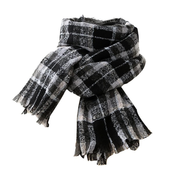 Cashmere tørklæde om efteråret og vinteren, moderigtigt varmt sjal, tykt