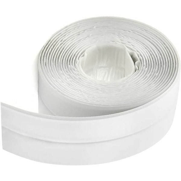320x3.8CM Dusjteip Tetningsteip Dusjtetningslist Bad Hvit Silikon Tetningslist Maskeringstape Badekar PE Selvklebende Kjøkkenkantfyller