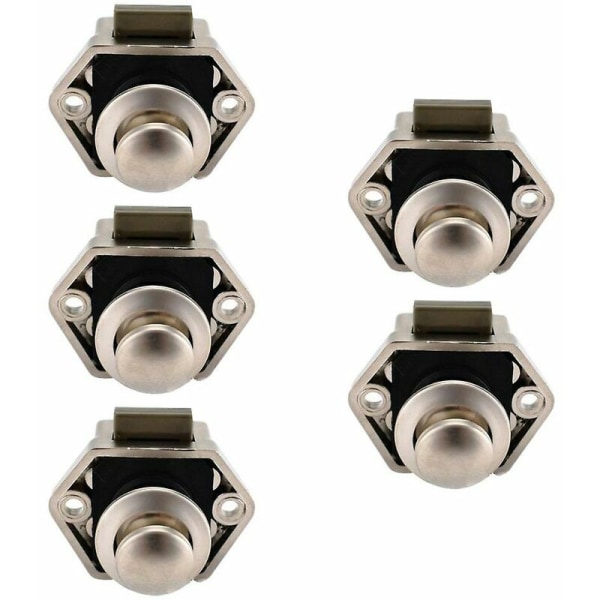 5-pack Mini Push Button Lås för Skåpdörr Husvagn Husbil