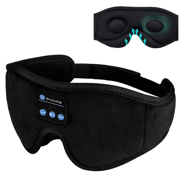 Sömnhörlurar, Bluetooth Wireless Music 3d Eye Mask, Justerbar