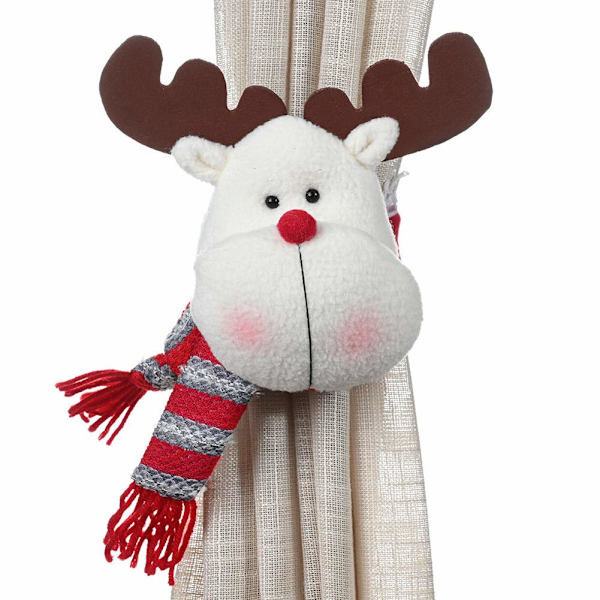 1 st julgardin spännen jul tema uppsättning snögubbe älg tomte cu