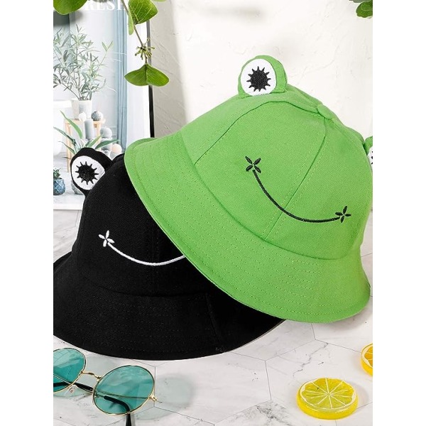 1 st groda Bob vuxen groda hatt hink groda hatt bomull sommar fiskare hatt kvinna hatt bomull solhatt för kvinnor