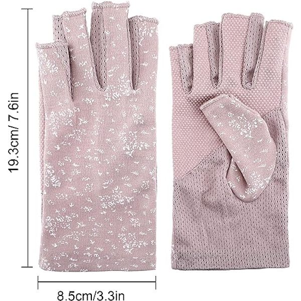 Solskyddsfingerlösa handskar Sommarhandskar Anti-Slip UV Pro