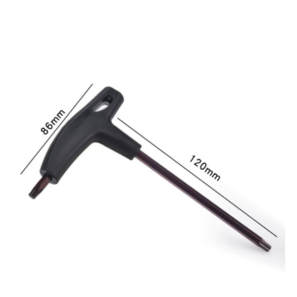 Torx sekskantnøkkel med T-håndtak, høystyrke T25 Torx T-nøkkel, S