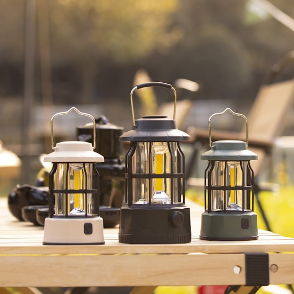 LED-campinglampa, 1200 mAh uppladdningsbara lampor, reservkraft