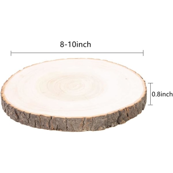 Dekorativ trädstam 2 st 21-25 CM - Naturliga träskivor Lämplig