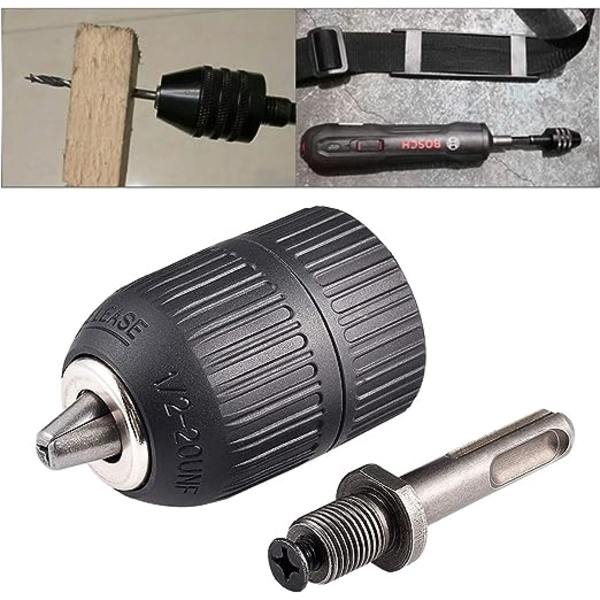 Nyckellös stor 3-back chuck skruvmejseladapter med snabbväxling 1