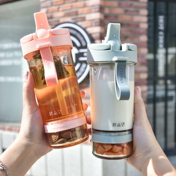 Dubbelrörsöppning Design Creatives Vattenflaska för dubbla användningsområden Drinki