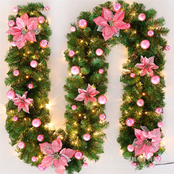 270cm Christmas Tree Garland, Indoor Outdoor Christmas Tree Light Garland,