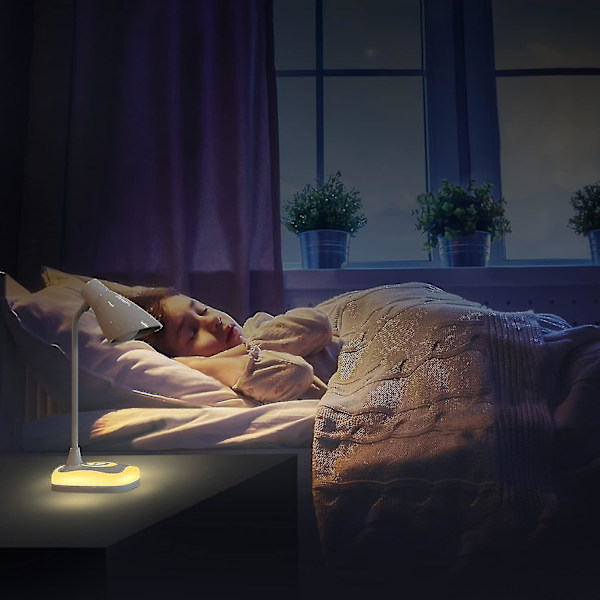 Ögonskyddande skrivbordslampa USB-touchbrytare sänglampa sovrum säng