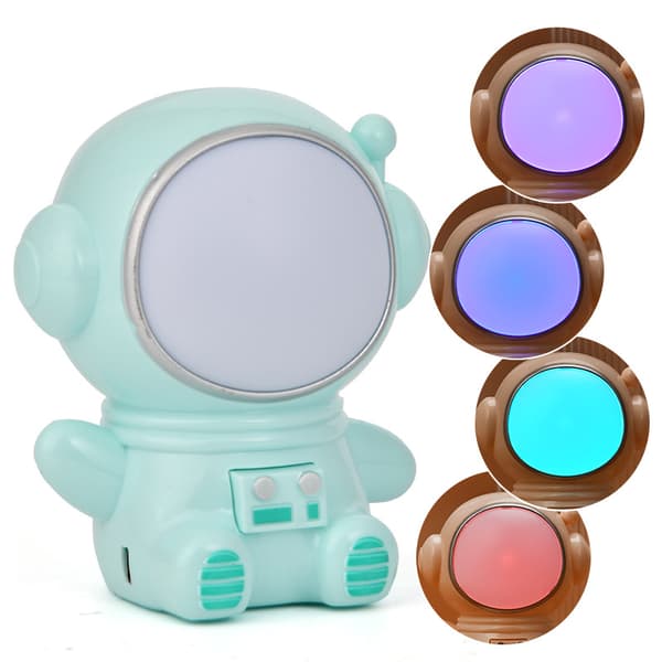 Kreativ astronaut rummand natlys LED farveskiftende dekoration