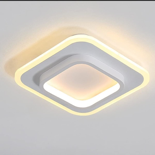 Vit fyrkantig ljusarmatur enkel mode nordisk stil LED tak