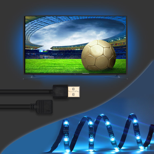 LED-lysbelte-sett 5050RGB Fargerik fjernkontroll Bluetooth-lys