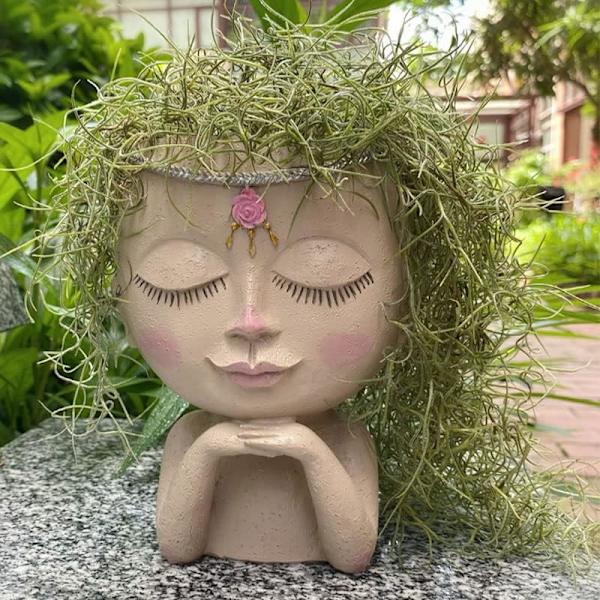 Ansiktsblomkruka Huvudkruka Succulent Kruka Kruka Kaktus Kruka