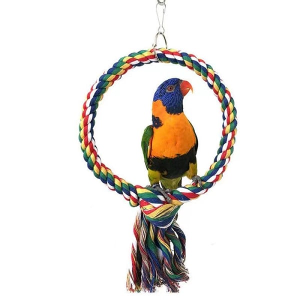 Support Cotton Rope Parrot Toy Bird Cage Decoration Budgies Toy H