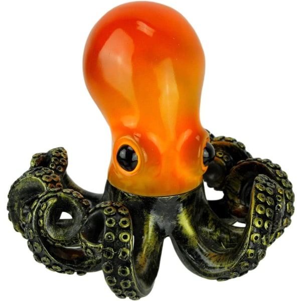 bronze harpiks blæksprutte lampe kyst accent dekor rød orange nautica