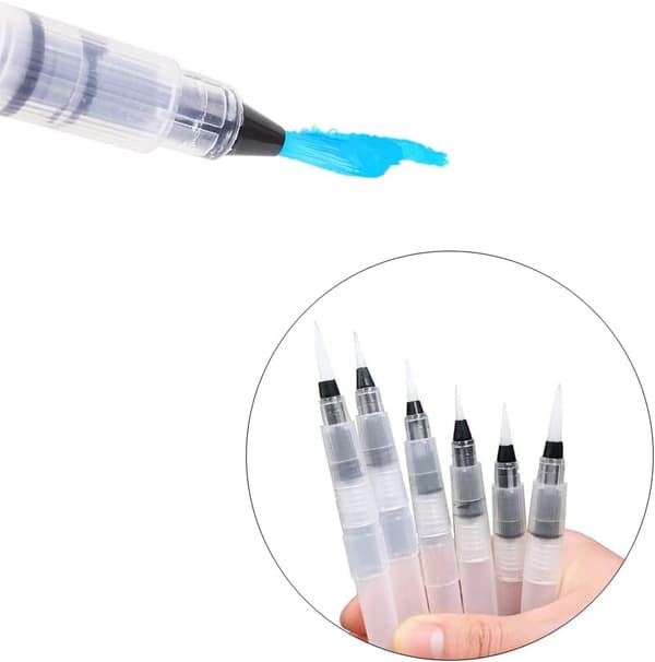 Vattenbehållarborste 12 Delar Vattenbehållarborste Kit Akvarellborste