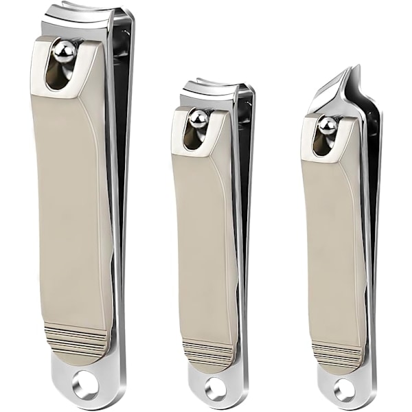 Nagelklippare Set, 3 Delar Premium Vassa Stål Nagelklippare och Tånagelklippare