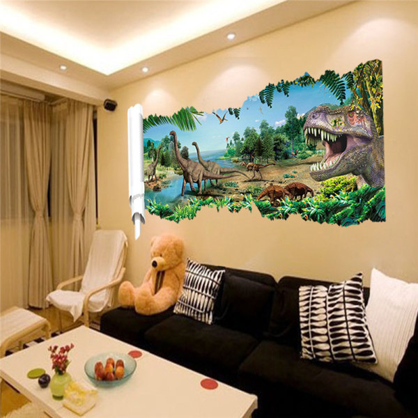 3D Wall Stickers Jungle Dinosaur Wall Stickers Living Room Bedroo