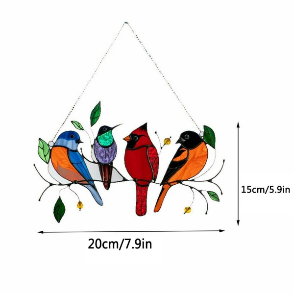 Metal Bird Series konstdekorationshänge, för dörrar och fönster F