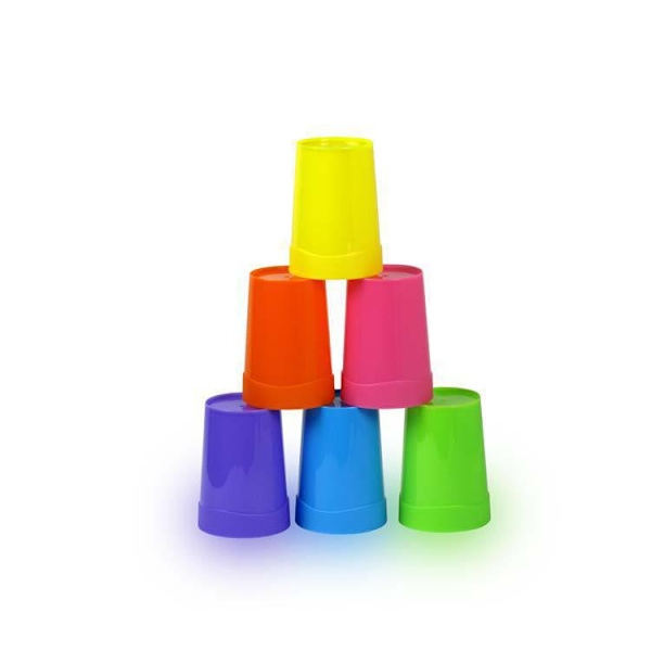 8 st plastglas återanvändbara koppar, 601-700 ml dricksglas färgglada